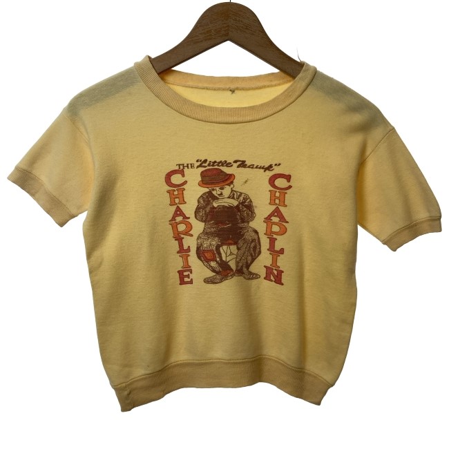 【中古】 CHAPITR CHAPLIN 汗水 半袖 トップス 労働者の一団のど首 裏起毛 刷り上げる 古着 /4375