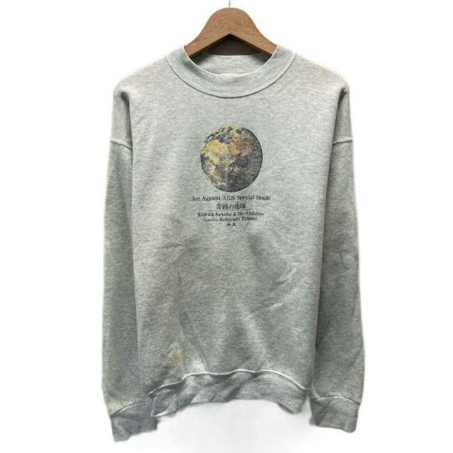 【中古】 FRUIT OF THE LOOM 桑田佳祐＆Mr.Children 汗水 90s vintage 90年月日 長袖 調教師 トップス 労働者の一団のど首 不思議なことの大地 慈善団体シングル 芸術家 刷り上げる 裏起毛 USA製 古着 /1952