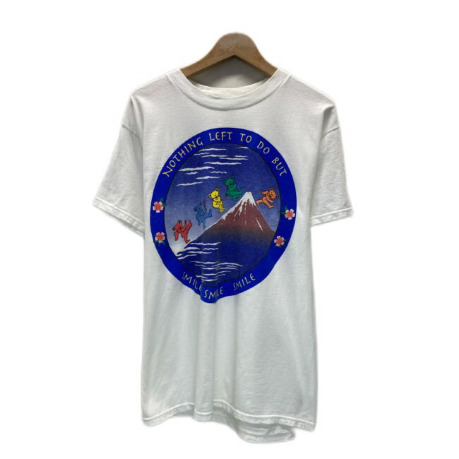 【中古】 TULTEX GRATEFUL DEAD バンT 90s vintage 90年月日 プルオーバー 半袖 プリシュランク (C)G.D.M. 葛飾北斎×デッドベア 鍵を掛ける バンT 綿織物 トップス 古着 /1930