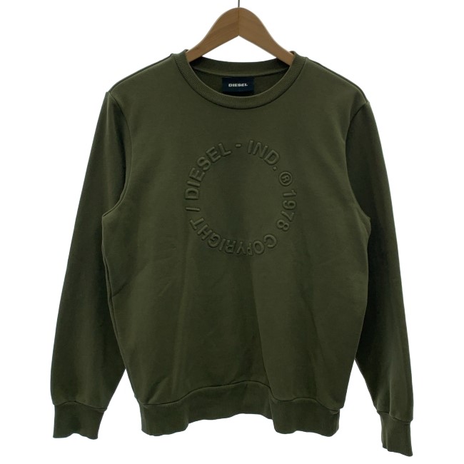 【中古】 DIESEL 汗水 長袖 編み物 トップス 労働者の一団のど首 裏毛 ブランド名ロゴタイプ エン主任者 古着 /1582