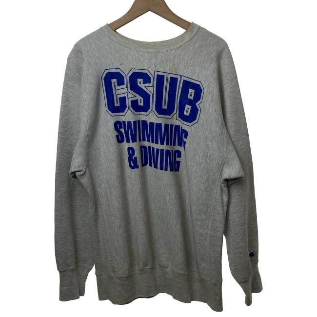 【中古】 Champion REVERSE WEAVE 流汗 90s vintage 90日にち OLD 長袖 調教師 トップス 裏起毛 CSUS 水浴び野球クラブ 厚地の外套大いさ USA製 アメカジ 古着 /4375 その他-メンズファッション-トップス