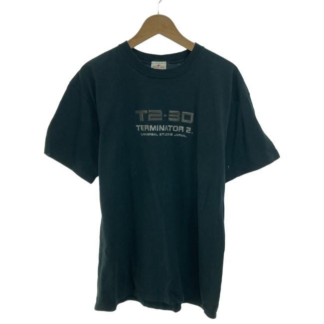 【中古】　UNIVERSAL STUDIOS JAPAN　Tシャツ　半袖　カットソー　トップス　クルーネック　プリント　ターミネーター2　映画　グッズ　エンボス　立体　古着　/1953