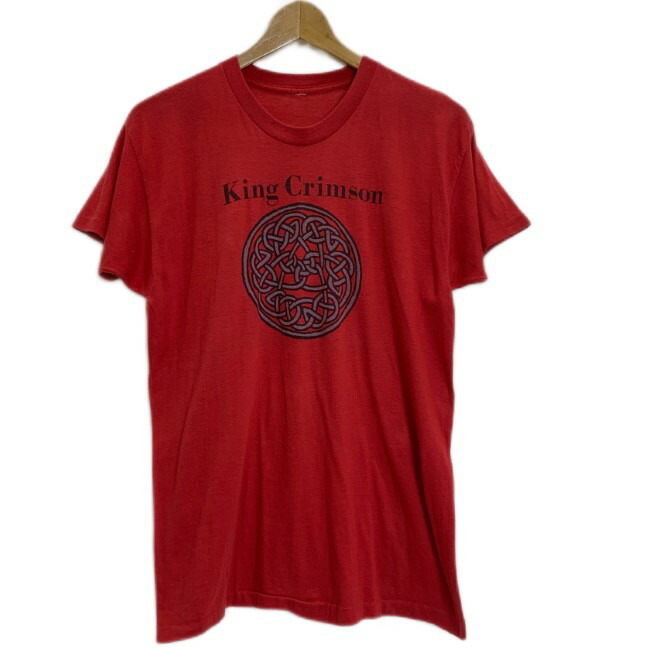 【中古】 King Crimson バンT 80s vintage 80年代 (C)1982 EG Records,Ltd 半袖 Tシャツ カットソー トップス クルーネック 両面プリント 古着 /1953|KINJIusedclothing