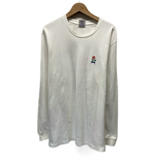 【中古】 STUSSY ロンT 長袖 カットソー トップス 労働者の一団首っ玉 ロゴタイプT ブランド名ロゴタイプ 両面刷り上げる 薔薇 大層らしい大きさ 表どおり 古着 /2007