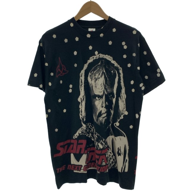 【中古】 FRUIT OF THE LOOM プルオーバー 90s vintage 90年月日 OLD 半袖 トップス 労働者の一団のど首 刷り上げる 全ての存在大駆け引き Star Trek クリンゴン人 USA製 古着 /1590