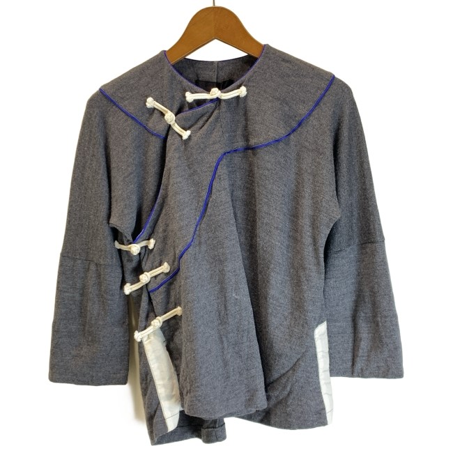 【中古】 tricot COMME des GARCONS トップス 長袖 無地 瀬戸もの名取り草 AD2014 日本製 家庭的 古着 /2496