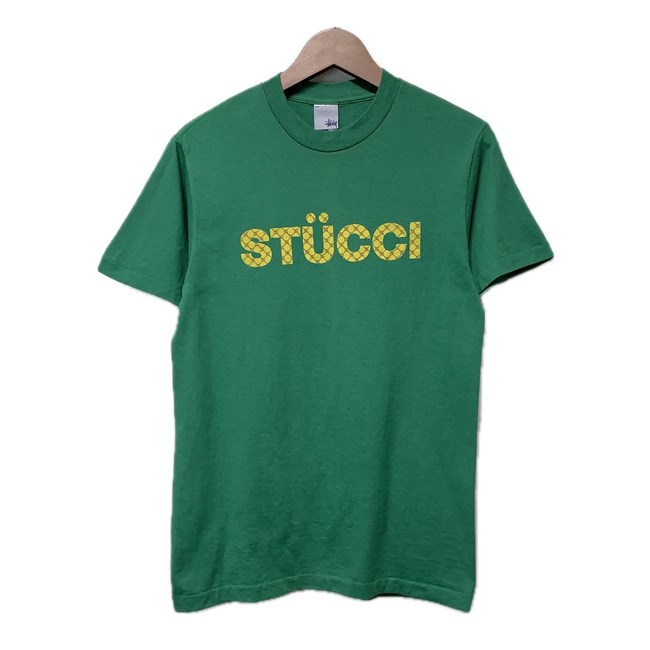 【中古】 STUSSY OLD STUSSY プルオーバー 00s vintage 00年月日 OLD 銀引き船 半袖 カットソー トップス 労働者の一団素っ首 刷り上げる STUCCI シングル編み目 USA製 表どおり 古着 /1100
