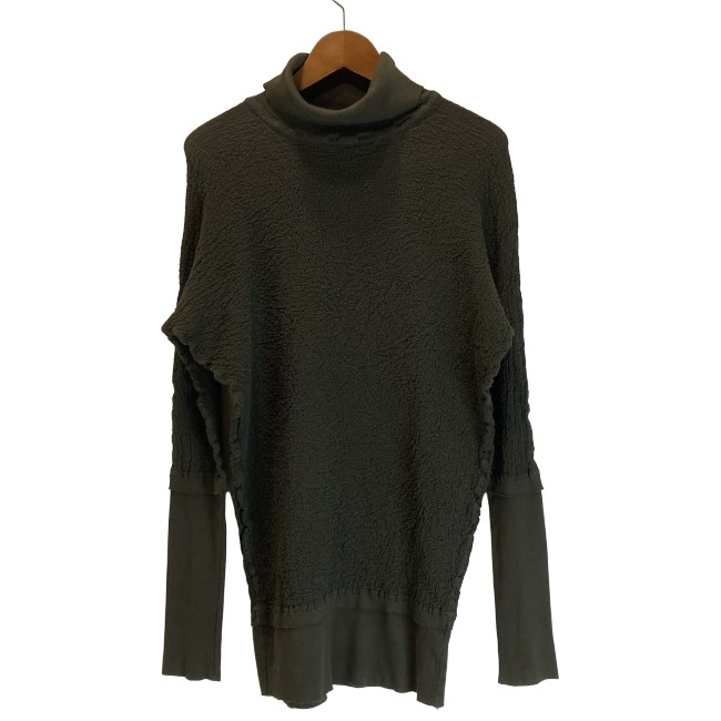 【中古】　ISSEI MIYAKE me　トップス　長袖　タートルネック　リブ　シャーリング加工　無地　日本製　ドメスティック　古着　/2496｜KINJIusedclothing