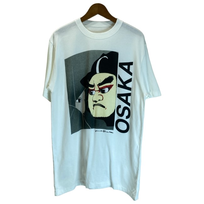 【中古】　Tシャツ　90s vintage　90年代　OLD　半袖　トップス　クルーネック　木村光佑　大阪の詩　版画家　日本製　古着　/7309｜KINJIusedclothing