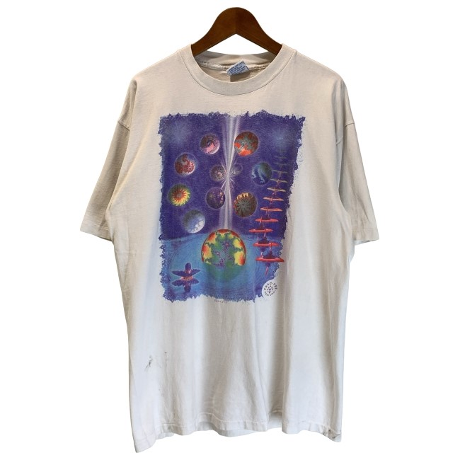 【中古】 All Sport ティーシャツ 90s vintage 90年月日 OLD 半袖 トップス 労働者の一団のど首 刷り上げる space USA製 大層らしい大いさ 古着 /7309