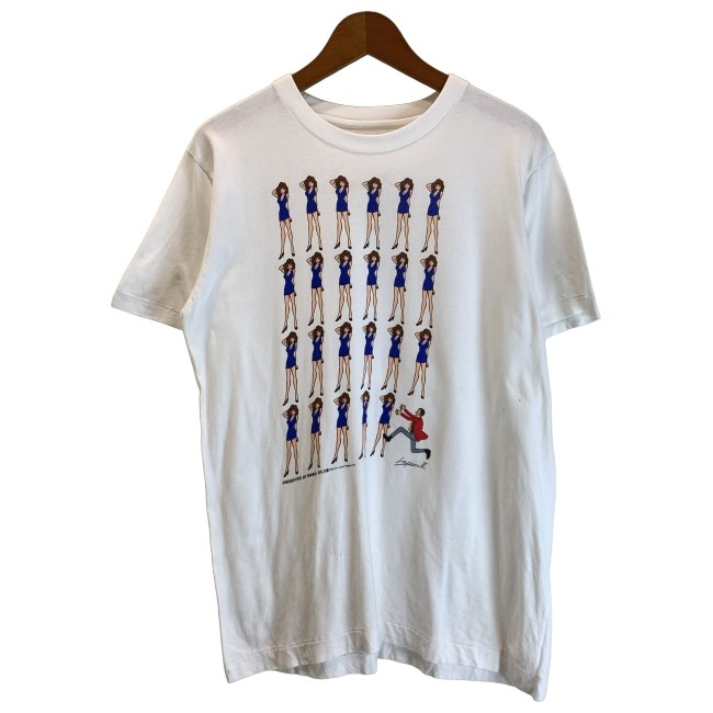 【中古】 ESSO Tシャツ 90s vintage 90年代 OLD (C)モンキーパンチ/TMS-NTV 半袖 トップス クルーネック プリント キャラクター 峰不二子 ルパン三世 古着 /1590