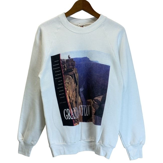 【中古】　FRUIT OF THE LOOM　スウェット　90s vintage　90年代　OLD　長袖　トレーナー　トップス　裏起毛　プリント　GRAND CANYON　USA製　古着　/1591