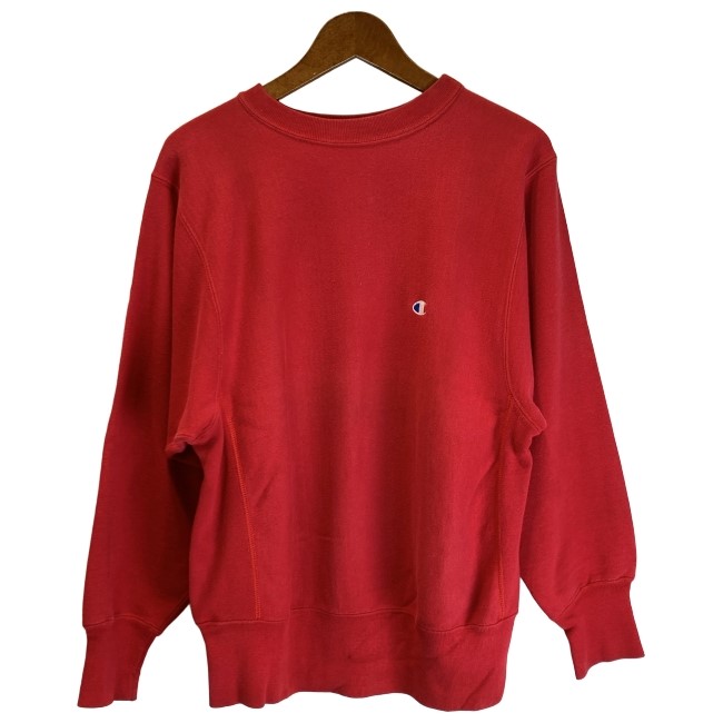 【中古】 Champion 流汗 80s vintage 80年月日 OLD 長袖 トップス 労働者の一団素っ首 裏起毛 無地 ワンポイント USA製 アメカジ 古着 /1591