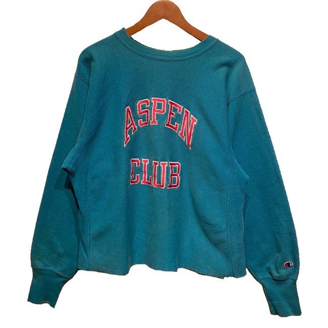 【中古】 Champion REVERSE WEAVE 流汗 90s vintage 90年月日 刺繍引き船 長袖 調教師 トップス 裏起毛 刺繍 USA製 アメカジ 古着 /1591