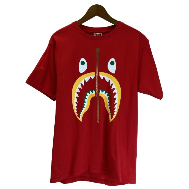 【中古】　A BATHING APE　Tシャツ　半袖　トップス　クルーネック　プリント　ストリート　古着　/1580