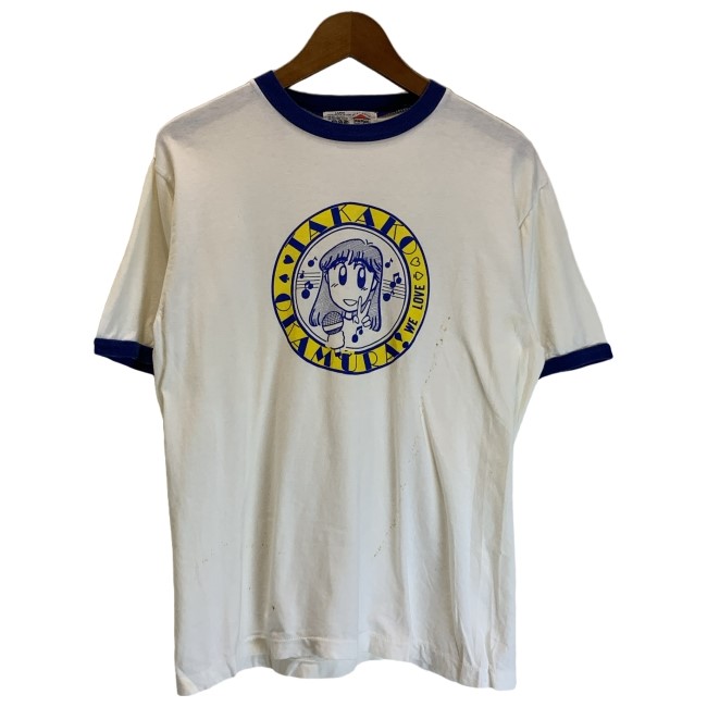 【中古】　PABLO　岡村孝子　リンガーT　90s vintage　90年代　OLD　半袖　Tシャツ　トップス　クルーネック　プリント　アーティスト　古着　/1953