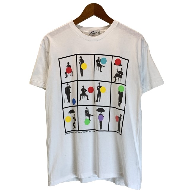 【中古】 沢田研二 アーティストT 90s vintage 90年代 OLD Tシャツ 半袖 トップス クルーネック ツアーT Kenji Sawada ful World Concert Tour プリント 古着 /1951
