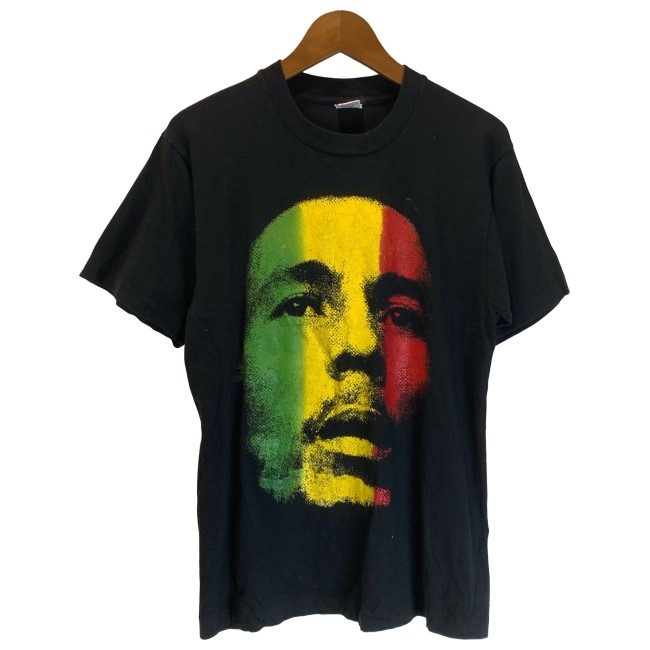 【中古】　FRUITS OF THE ROOM　Bob Marley　アーティストT　90s vintage　90年代　OLD　(C)Bob Marley Music Inc　Tシャツ　半袖　トップス　クルーネック　プリント　USA製　古着　/1107