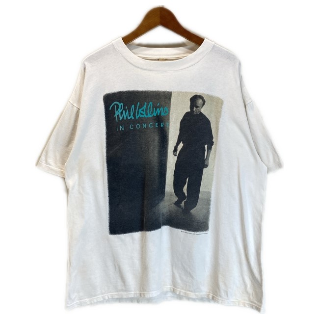 【中古】 Phil Collins 芸術家T 90s vintage 90日にち OLD (C)1994Philip Collins LTD 半袖 カットソー トップス 労働者の一団のど首 両面刷り上げる 音楽会 94 古着 /7309 その他-メンズファッション
