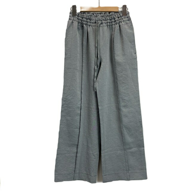 【中古】　PLEATS PLEASE　ワイドパンツ　イージーパンツ　ボトムス　ウエストゴム　無地　日本製　ドメスティック　古着　/2496｜KINJIusedclothing