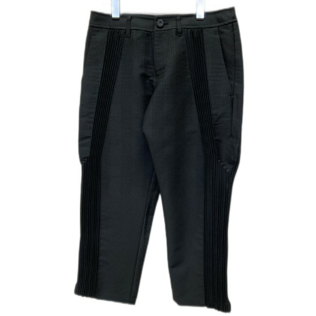 【中古】 ISSEY MIYAKE テーパードパンツ スラックス ボトムス 無地 ジップフライ プリーツ 切替 日本製 ドメスティック 古着 /2496|KINJIusedclothing