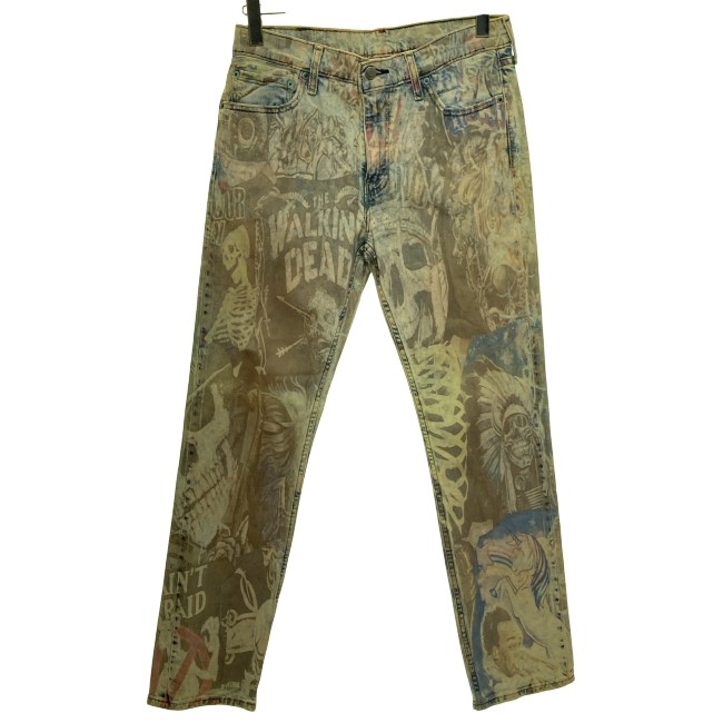 【中古】 Remake Levi\u0027s ジーンズズボン下 G食麺麭 デニム ジップフライ 書き換える刷り上げる 古着 /4251