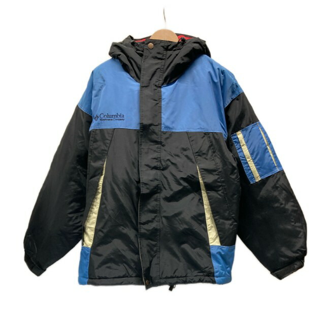 【中古】 Columbia ナイロン前掛け 山岳パーカー アウター ボンネット フルジップ バイ色つや ワンポイント ブランド名ロゴタイプ 刺繍 厚地の外套大きさ アウトドア 古着 /1152