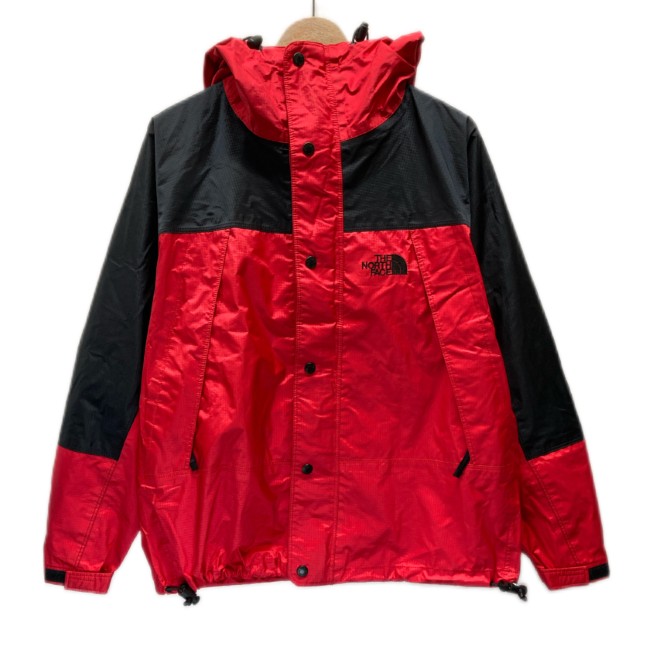 【中古】 THE NORTH FACE ナイロンジャンパー マウンテンパーカー アウター フード フルジップ ワンポイント ブランドロゴ 刺しゅう バイカラー GORE-TEX 日本製 アウトドア 古着 /1151|KINJIusedclothing
