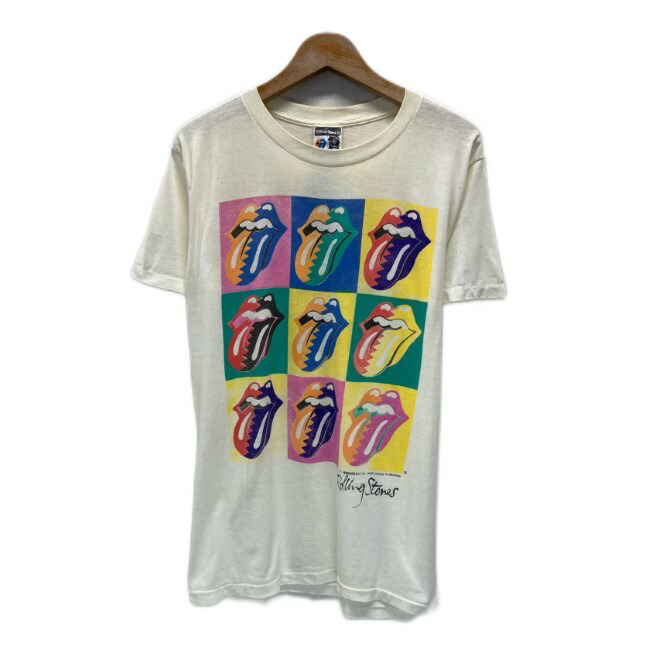 【中古】　Rockwave by Brockum　THE ROLLONG STONES　バンT　80s vintage　80年代　(C)1989 PROMOTOUR U.S. INC.　Tシャツ　半袖　(C)MUSIDOR B.V. 1989 UNDER LICENSE TO BROCKUM　両面プリント　バンドロゴ　古着　/1930 18,058円