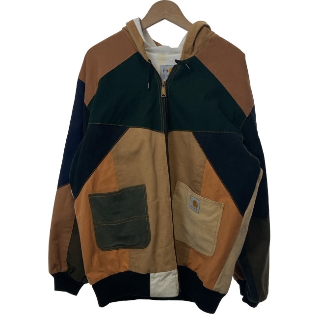 【中古】　Carhartt　アクティブジャケット　ブルゾン　パッチワークシャツ　ワンポイント　アメカジ　古着　/4390｜KINJIusedclothing