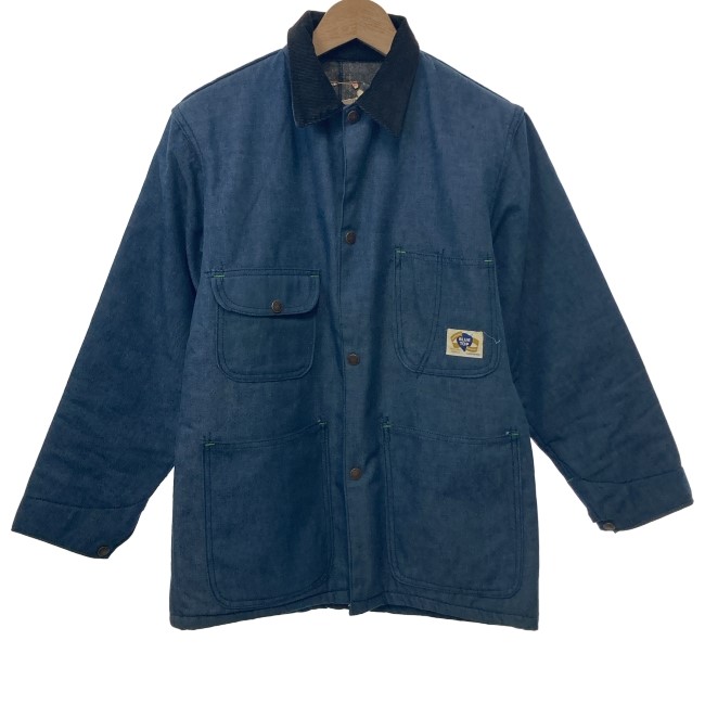 【中古】 BLUETOP カバーオール 80s vintage 80年代 OLD デニムジャケット 襟コーデュロイ 裏地コーデュロイ USA製 古着 /4393|KINJIusedclothing