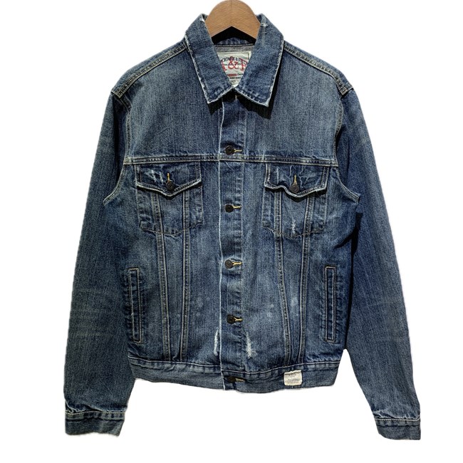 【中古】　Abercrombie&Fitch　デニムジャケット　Gジャン　トラッカージャケット　アウター　無地　フロントポケット　アメカジ　古着　/1584