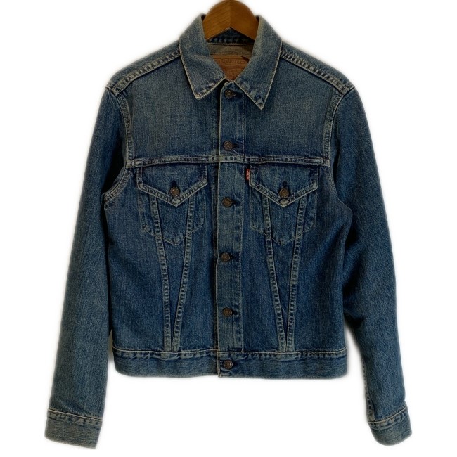 【中古】 Levi\u0027s ジーンズ上衣 90s vintage 90年月日 OLD 95年製 J02 Gジャン 赤溜め桶 ビッグE 日本製 アメカジ 古着 /1584