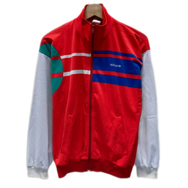【中古】　adidas　トラックジャケット　80s vintage　80年代　ジャージ　ハイネック　フルジップ　ワンポイント　ブランドロゴ　トレフォイル　刺しゅう　西ドイツ製　スポーツ　古着　/0129 10,419円