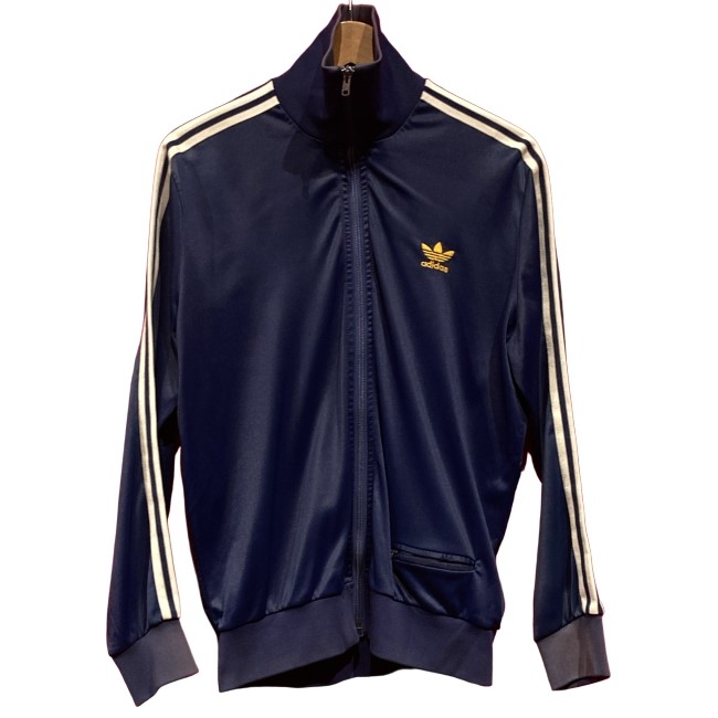 【中古】　adidas　トラックジャケット　ジャージ　無地　ワンポイント　トレフォイル　刺しゅう　スポーツ　古着　/1591