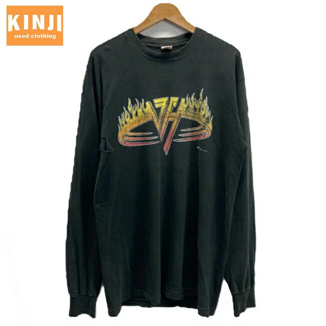 【中古】 FRUIT OF THE LOOM VAN HALEN 90’s vintage バンT ロンT 労働者の一団のど首 綿織物 両面刷り上げる 袖刷り上げる (C)1995 BALANCE 95～96 USA製 古着 /1950