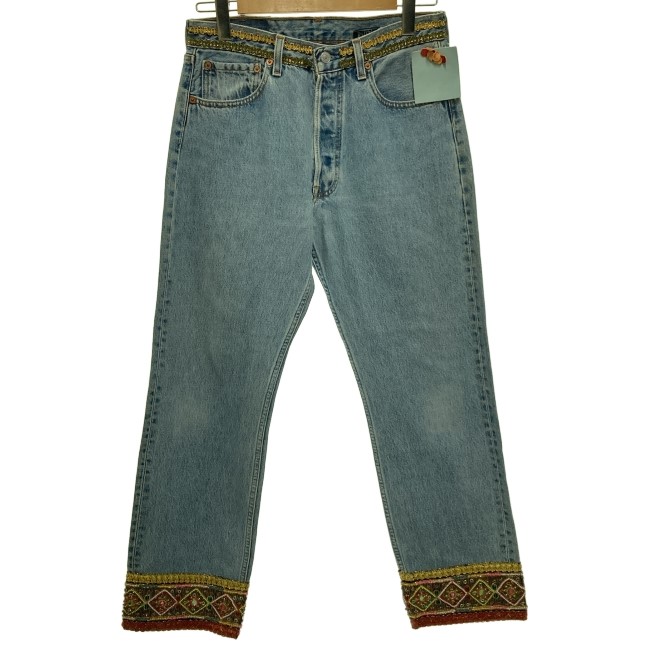 【中古】　Levi's　デニムパンツ　90s vintage　90年代　OLD　97年製　501　刻印522　ボタンフライ　Gパン　ジーンズ　レース　USA製　アメカジ　古着　/5499