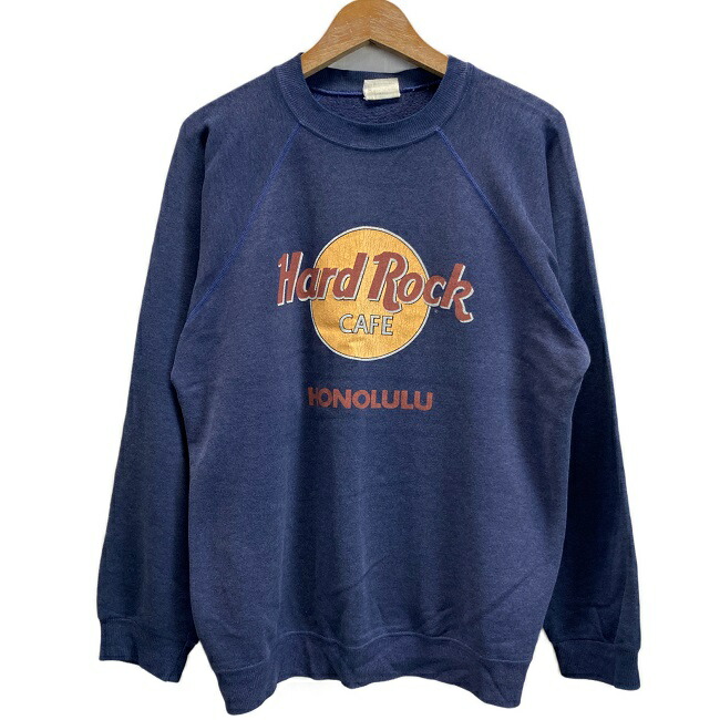 【中古】　Hanes　Hard Rock CAFE HONOLULU　スウェット　90&rsquo;s vintage　長袖　トレーナー　裏起毛　プリント　ブランドロゴ　USA製　古着　/1930｜KINJIusedclothing