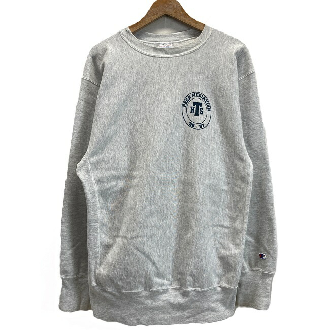 【中古】　Champion REVERSE WEAVE　スウェット　90&rsquo;s vintage　刺しゅうタグ　長袖　トレーナー　裏起毛　ガレッジ　オーバーサイズ　アメカジ　古着　/1287｜KINJIusedclothing
