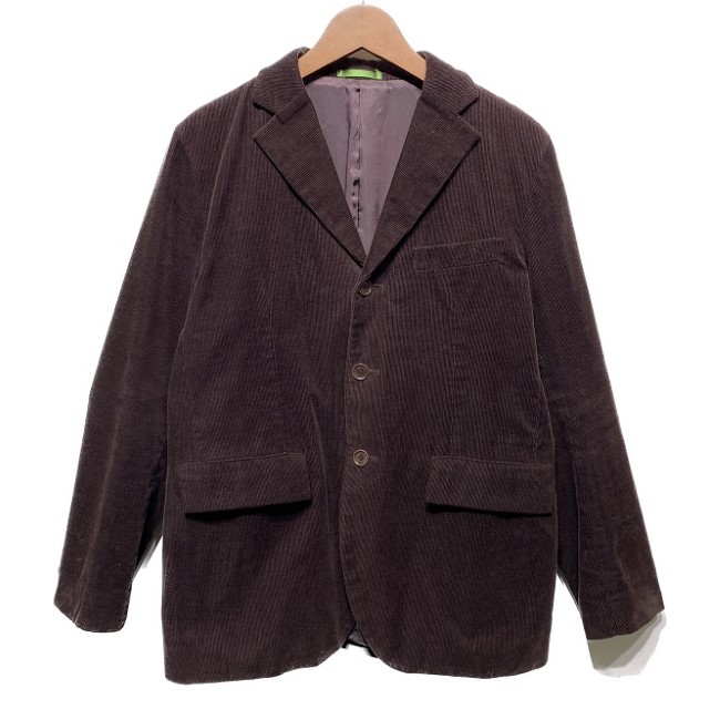 【中古】　Paul Smith　テーラードジャケット　コーデュロイジャケット　アウター　無地　シングルボタン　細畝　日本製　古着　/1587｜KINJIusedclothing