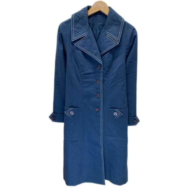 【中古】 PIER 4 by davis of boston トレンチコート 60\u0027s vintage ロング丈 アウター 無地 シングル名取り草 向こう正面衣嚢 古着 /0136