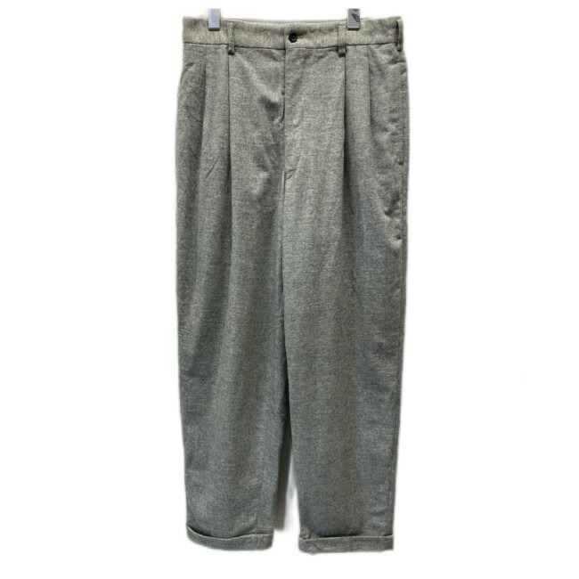 【中古】 COMME des GARCONS HOMME スラックス 80s vintage 80年月日 羊毛ズボン下 ボトムス 無地 ジップフライ ツータック AD1989 日本製 家庭内 古着 /1156