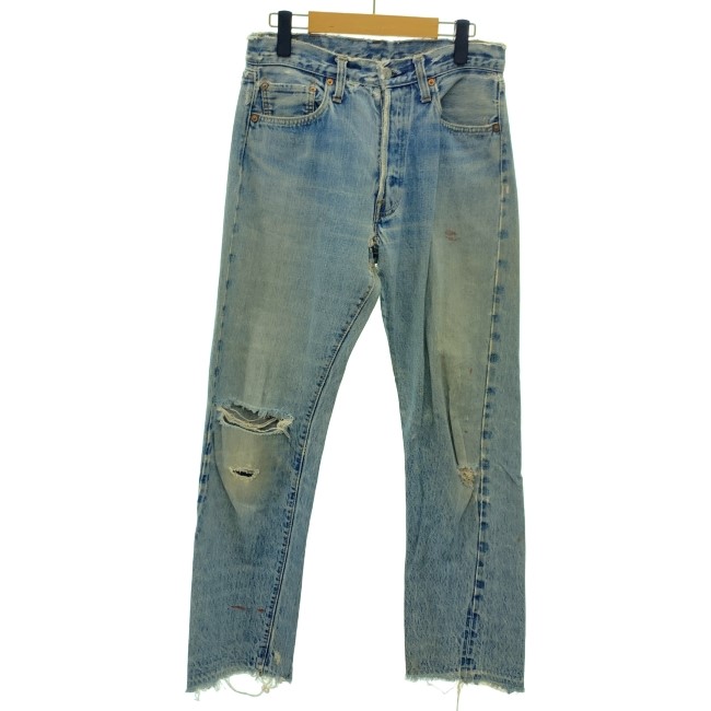 【中古】 Levi\'s デニムパンツ 70s vintage 70年代 OLD 501 66後期 刻印6 Gパン ジーンズ ボタンフライ 無地 アメカジ 古着 /1018|KINJIusedclothing