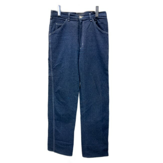 【中古】 Dickies デニムパンツ 80s vintage 80年代 ペインターパンツ Gパン ジーンズ ボトムス ジップフライ TALON42ジップ 無地 ストリート 古着 /1018|KINJIusedclothing