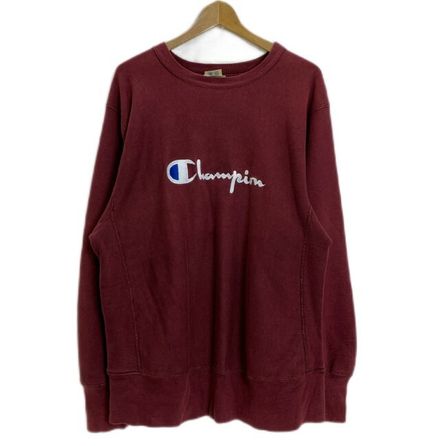 【中古】 Champion REVERSE WEAVE 汗水 80s vintage 80年月日 トリコタグ 長袖 調教師 労働者の一団のど首 裏起毛 ブランド名ロゴタイプ 縫い USA製 アメカジ 古着 /1952