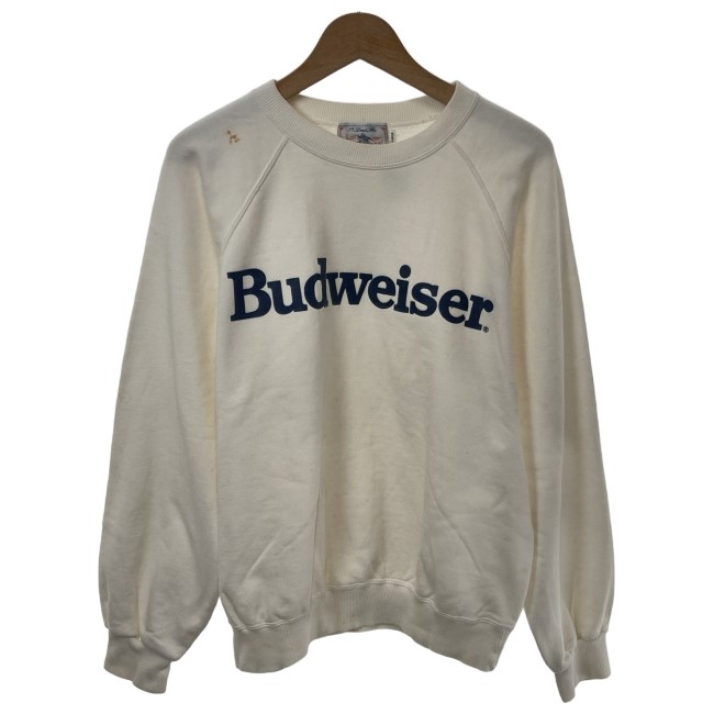 【中古】 Budweiser 汗水 90s vintage 90年月日 OLD 長袖 調教師 裏毛 刷り上げる 広告業 日本製 古着 /3001