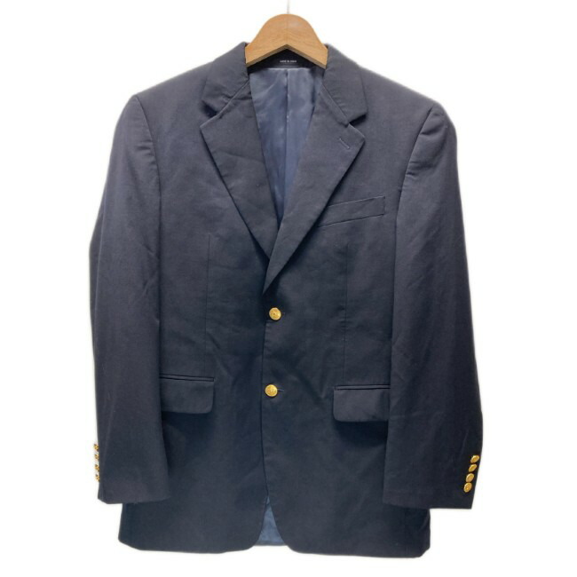 【中古】 RALPH LAUREN テーラードジャケット 羊毛上衣 アウター 無地 シングル名取り草 向こう正面衣嚢 古着 /2005