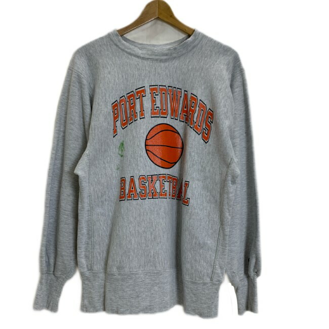 【中古】 Champion REVERSE WEAVE 流汗 90s vintage 90年月日 長袖 調教師 労働者の一団素っ首 裏起毛 刷り上げる バスケ USA製 アメカジ 古着 /1952