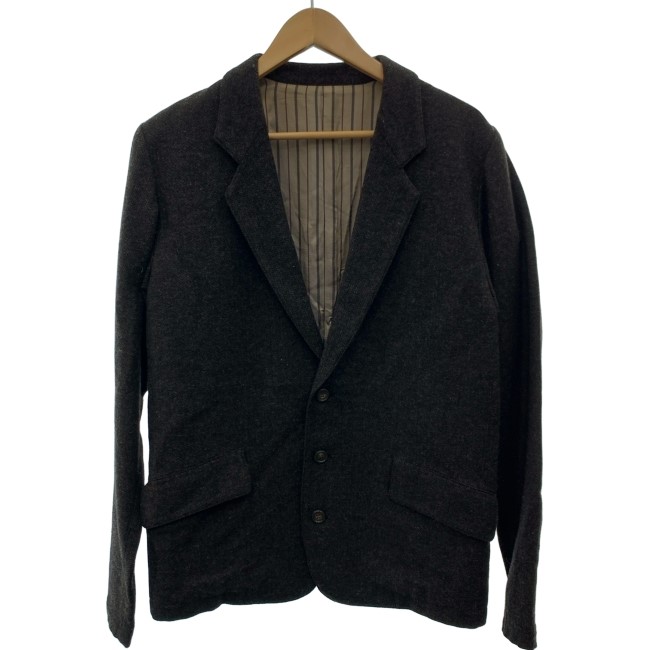 【中古】 i.s. ISSEY MIYAKE テーラードジャケット 80s vintage 80年月日 OLD 羊毛上衣 杉綾模様 シングル名取り草 日本製 家庭的 古着 /1156
