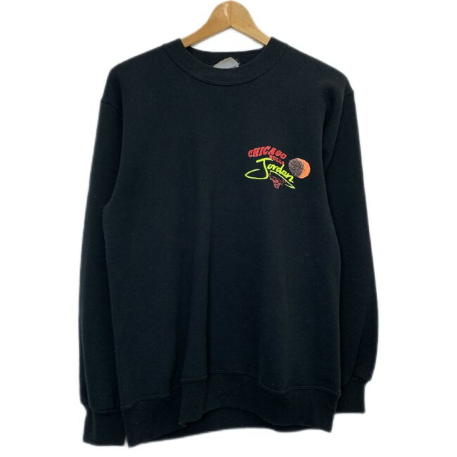 【中古】 JERZEES 汗水 80s-90s vintage 90年月日 長袖 調教師 労働者の一団のど首 裏起毛 両面刷り上げる Michael Jordan NBA CHICAGO BULLS バスケ USA製 古着 /1591